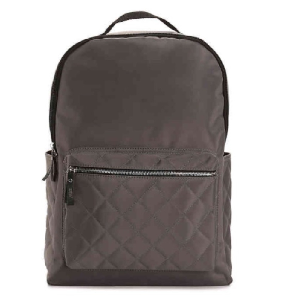 DSW Gray Quilted Backpack w/ Adjustable Straps